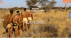 Desktop Screenshot of hainakalaharilodge.com
